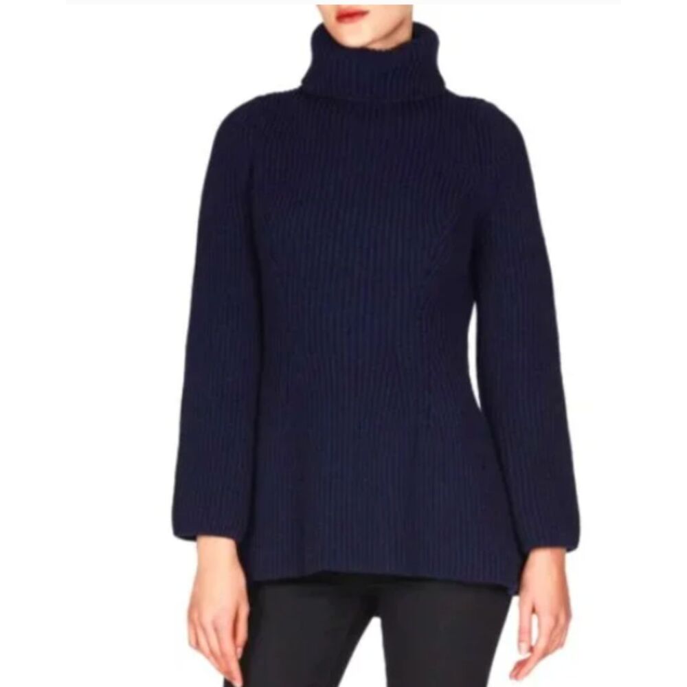 Nehera Chunky Knit 100% Baby Extra Fine Merino Wool Turtleneck Sweater-Sz Small